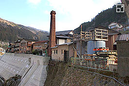 Brewery standing on the bank of the Hinokage River.